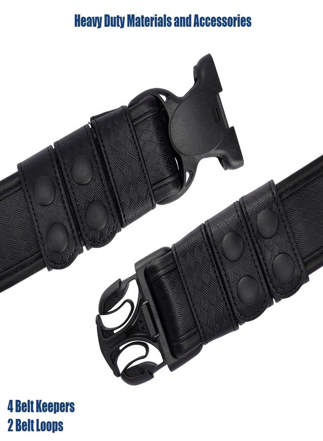 Dotacty Basketweave Duty Belts Police Law Enforcement Sheriff Security Work 2" Outer Belt w/Loop Liner Tri-Release Buckle 4 Keepers 1.5" Hook Underbelt M - Image 5